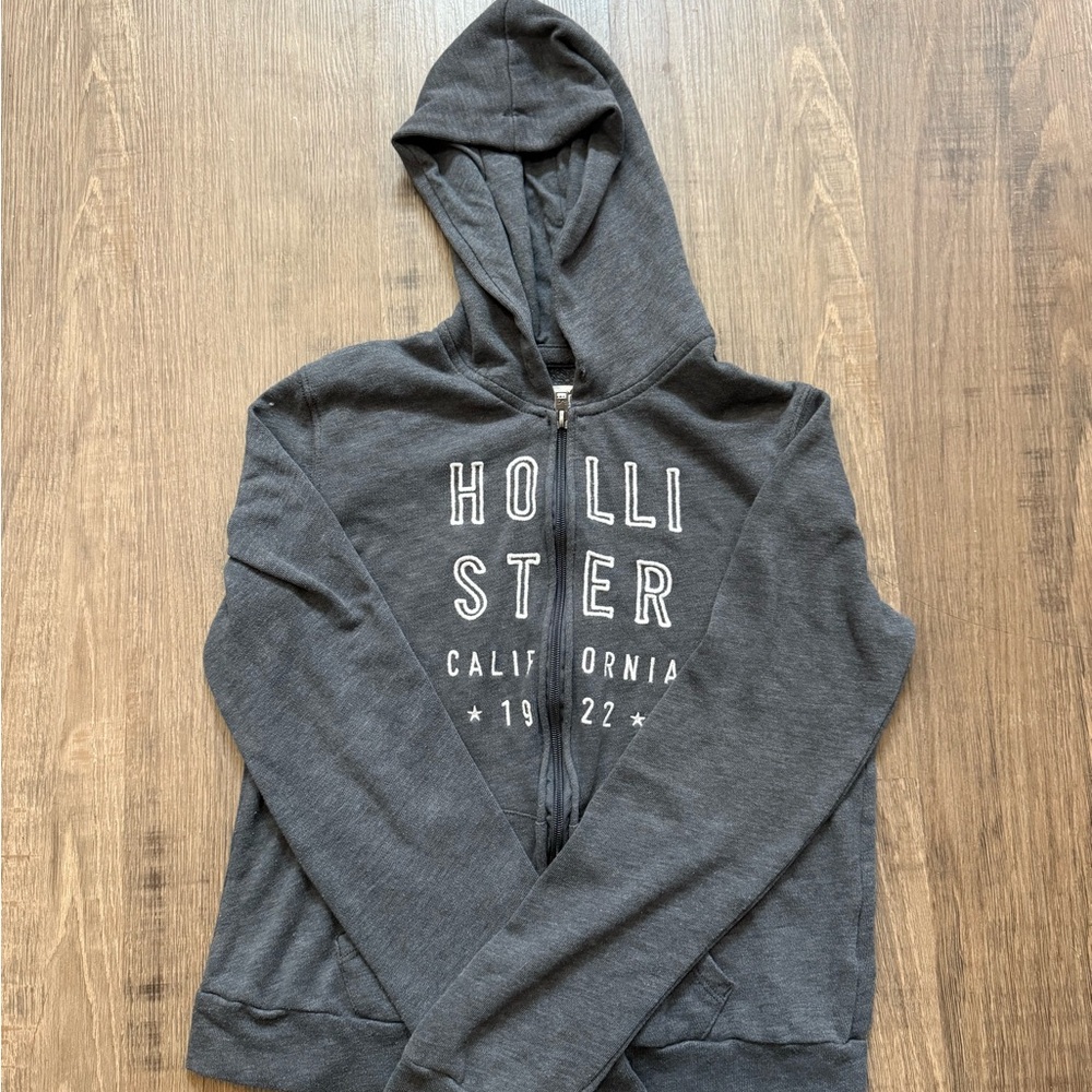 Hollister Charcoal Hoodie with Logo
